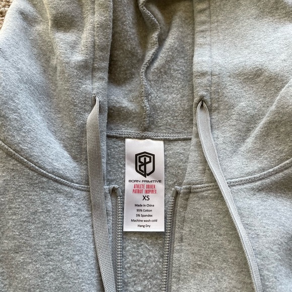 Born Primitive Zip-Up Hoodie Unisex (Gray) - Picture 6 of 7